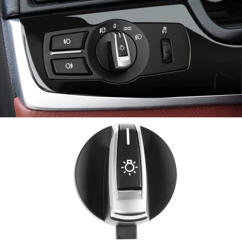 Jaronx Compatible with BMW Headlight Control Knob, Upgraded Headlamp Switch Control Head Light Switch Konb Button Replacement for 5 F10 F11, 6 F12 F13, 7 F01 F02, X3 F25, X4 F26 - Image 1